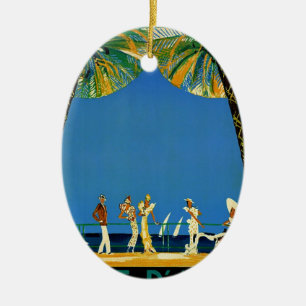 Ornement En Céramique Vintage Côte d'Azur Voyage en France