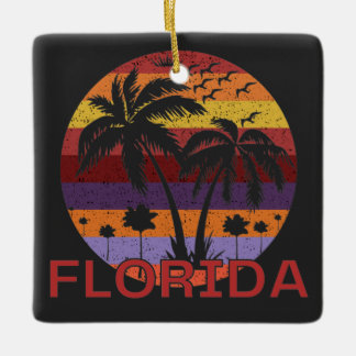 Ornement En Céramique Vintage Florida USA Summer Beach