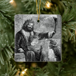 Ornement En Céramique Vintage Noël, Fantôme de Noël présent