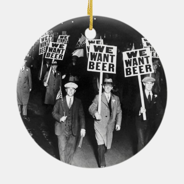 Ornement En Céramique Vintage Nous voulons une protestation contre la pr (Dos)