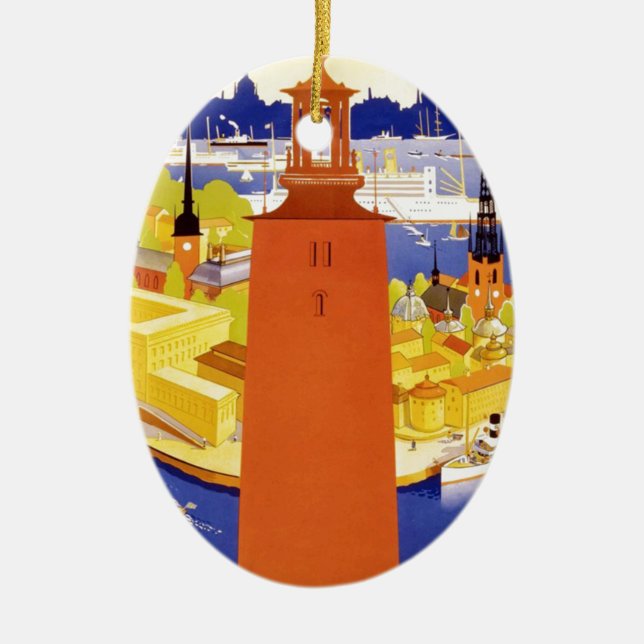 Ornement En Céramique Vintage Stockholm (Devant)