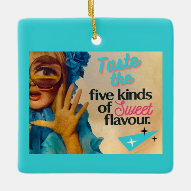 Ornement en céramique vintage Voices (Devant)