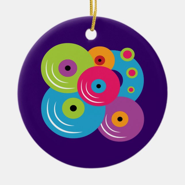 Ornement En Céramique Vinyl Records (Devant)