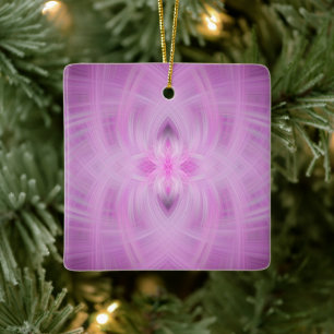 Ornement En Céramique VIOLET - Art fractal -