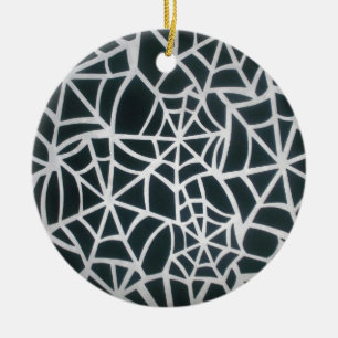 Ornement En Céramique Vitesse Web Gothique Gras Designer Noir et Blanc