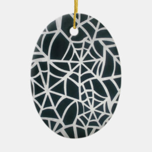 Ornement En Céramique Vitesse Web Gothique Gras Designer Noir et Blanc