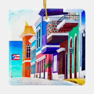 Ornement En Céramique ¡Vive Porto Rico !