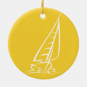 Ornement En Céramique Voile jaune