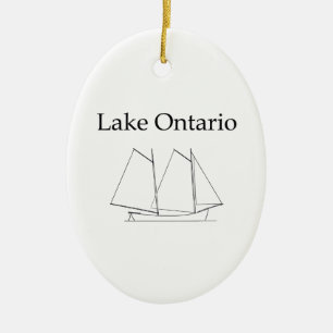 Ornement En Céramique Voilier du lac Ontario