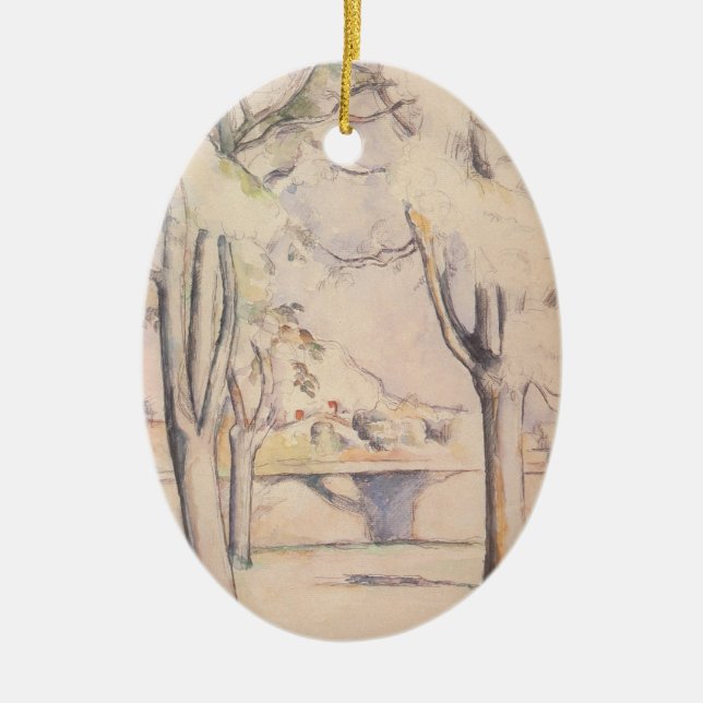 Ornement En Céramique Voir à travers les arbres par Paul Cezanne, Art Vi (Devant)