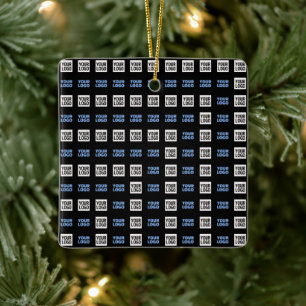 Ornement En Céramique Votre logo ou image téléchargée   Motif géométriqu