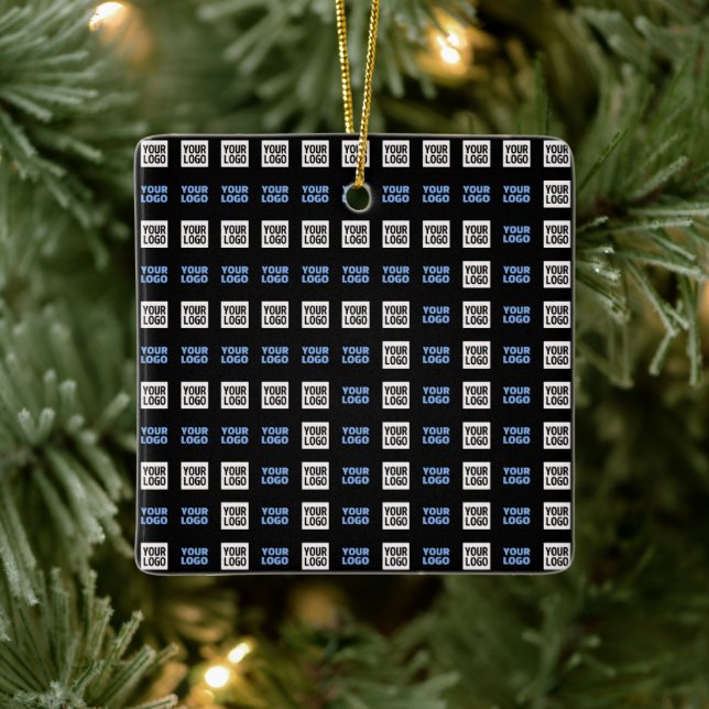 Ornement En Céramique Votre logo ou image téléchargée | Motif géométriqu (Arbre)