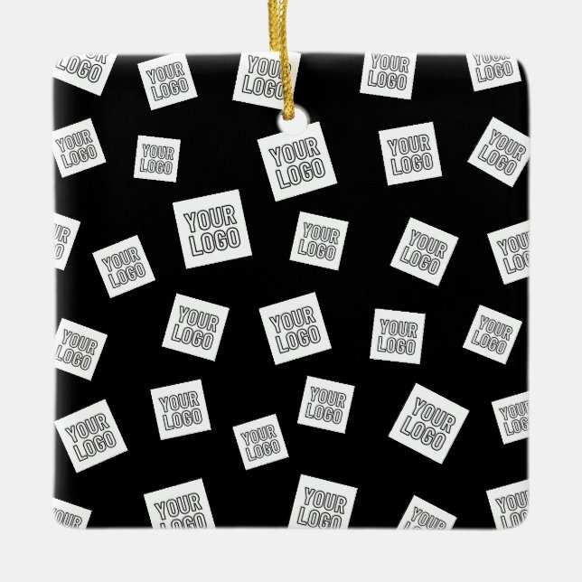 Ornement En Céramique Votre logo, photo ou autre image | Placement aléat (Devant)