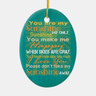 Ornement En Céramique Vous êtes mon Sunshine Colorée
