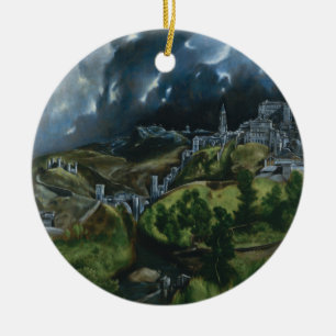Ornement En Céramique Vue de Toledo, El Greco