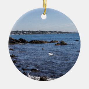 Ornement En Céramique vue d'océan de ri de Newport