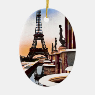 Ornement En Céramique Vue d'oeil d'oiseaux colorée par main vintage de