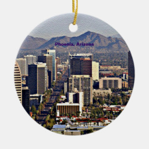 Ornement En Céramique Vue du centre de Phoenix, Arizona