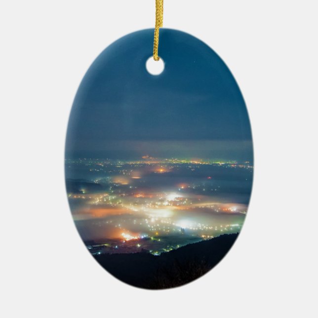 Ornement En Céramique Vue Nocturne Mer Nocturne Des Nuages Japon Kumamot (Devant)