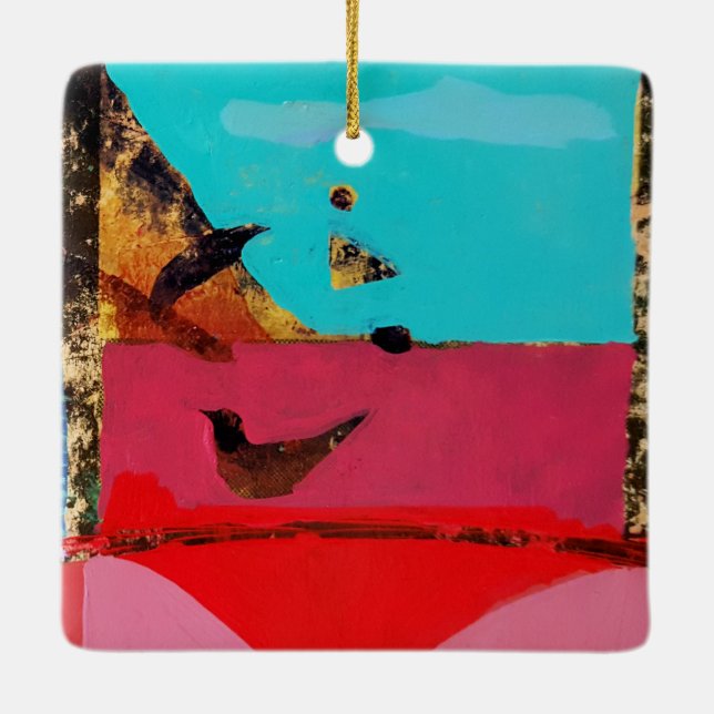 Ornement En Céramique Vue Oiseaux (Dos)