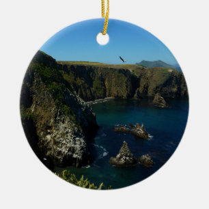 Ornement En Céramique Vue panoramique de l'île d'Anacapa aux îles du dét