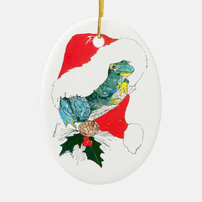 Ornement En Céramique Whimssal Alaska Wildlife Noël Oval Ornament (Devant)