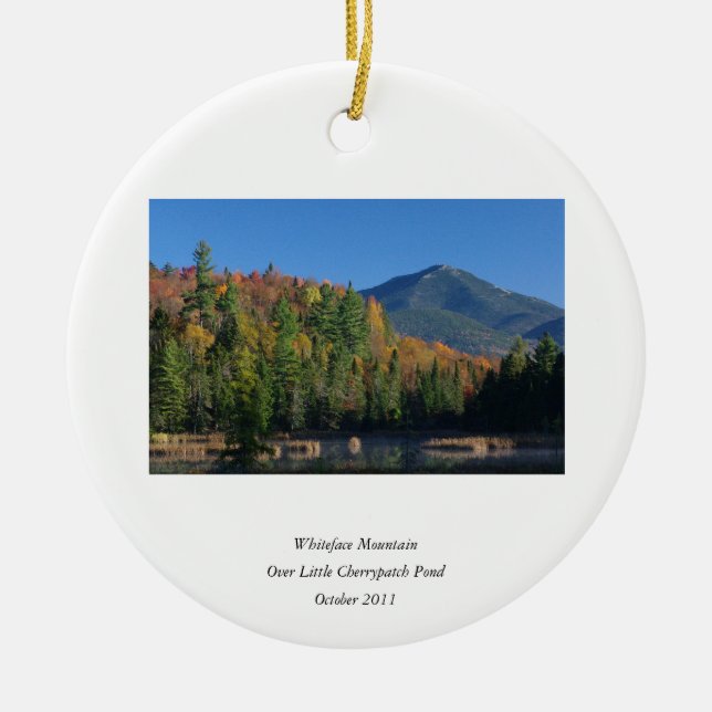 Ornement En Céramique Whiteface Mountain sur Little Cherrypatch Pond (Devant)