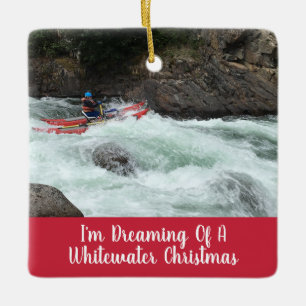 Ornement En Céramique Whitewater Christmas Your Own Photo