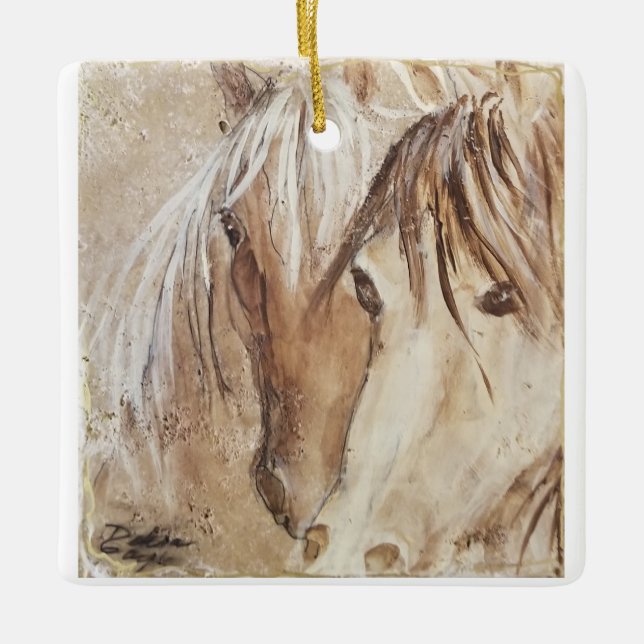 Ornement En Céramique "Wild Spirit" Mustang Ceramic Ornament (Devant)