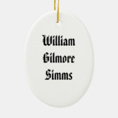 Ornement En Céramique William Gilmore Simms (Dos)