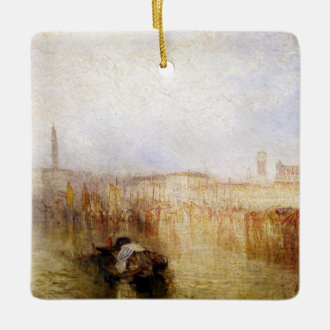 Ornement En Céramique William Turner - Venice Quay, Palais Ducal (Devant)