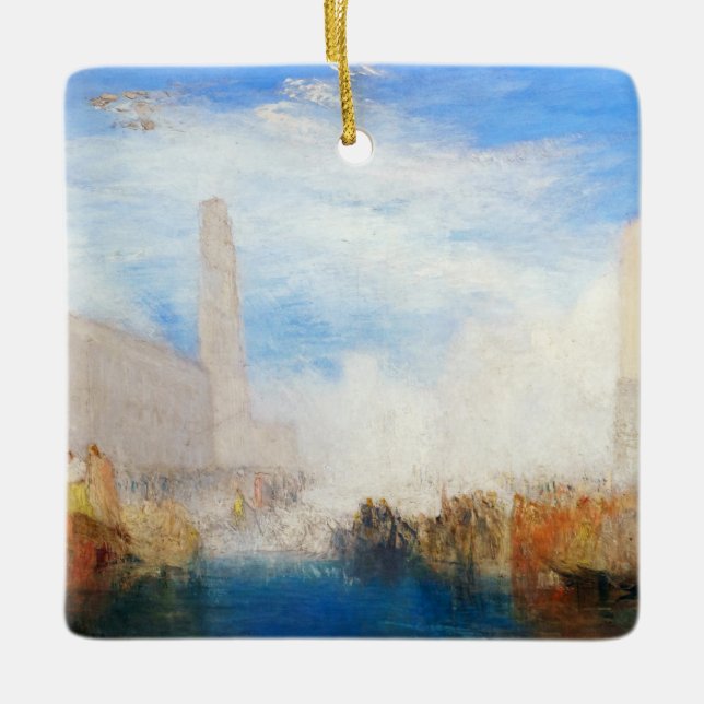 Ornement En Céramique William Turner - Venise, la Piazzetta (Devant)