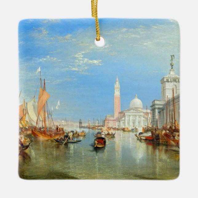 Ornement En Céramique William Turner - Venise, le Dogana et San Giorgio (Devant)