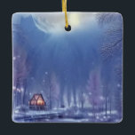 Ornement En Céramique Winter Wonderland Design<br><div class="desc">Voici un de mes modèles Winter Wonderland.</div>