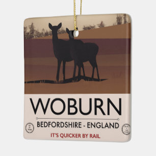 Ornement En Céramique Woburn - Bedfordshire affiche de voyage de style V
