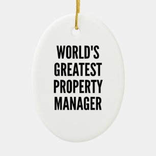 Ornement En Céramique Worlds Greatest Property Manager