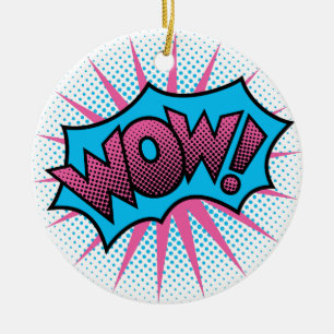 Ornement En Céramique Wouah Design de texte