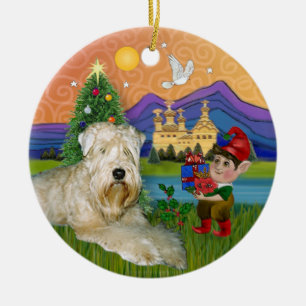 Ornement En Céramique Xmas Fantasy - Terrier à poil doux roux