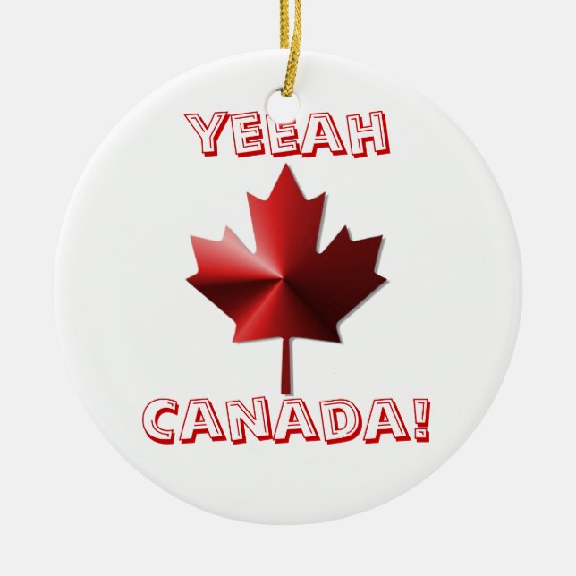 Ornement En Céramique Yeeah Canada Drapeau Maple Leaf Orament (Devant)