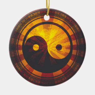 Ornement En Céramique Yin vintage Yang