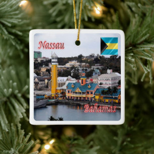 Ornement En Céramique zBS009 NASSAU, Terminal de croisière, Bahamas,