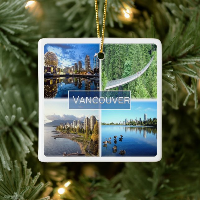 Ornement En Céramique zCA008 VANCOUVER mosaïque, Canada, Amérique, (Arbre)