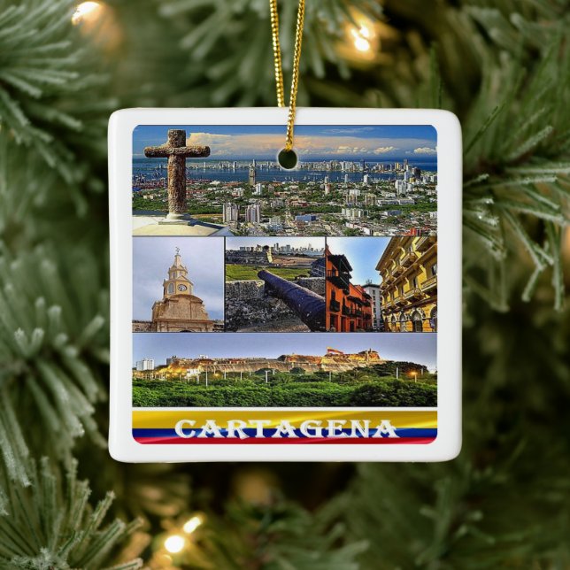 Ornement En Céramique zCO07 CARTAGENA mosaïque, Colombie, (Arbre)