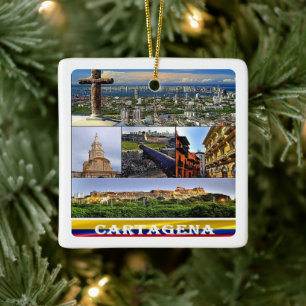 Ornement En Céramique zCO07 CARTAGENA mosaïque, Colombie,