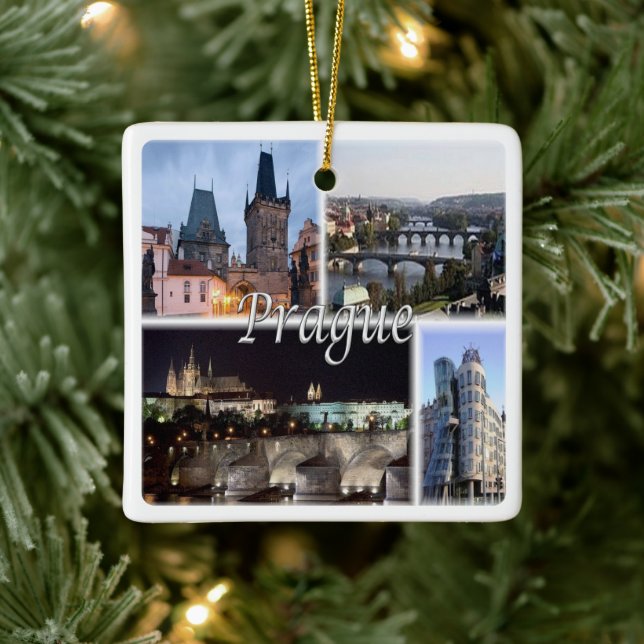 Ornement En Céramique zCZ005 PRAGUE République tchèque, (Arbre)