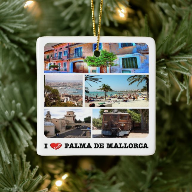 Ornement En Céramique zES020 PALMA DE MALLORCA, Espagne, (Arbre)