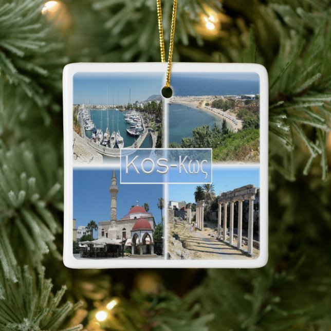 Ornement En Céramique zGR020 mosaïque de KOS, Grèce, Europe, (Arbre)