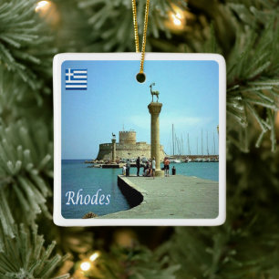 Ornement En Céramique zGR039 RHODES, Grèce,