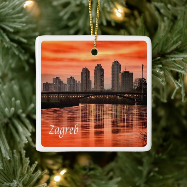 Ornement En Céramique zHR004 ZAGREB, Croatie, Europe, (Arbre)