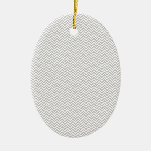 Ornement En Céramique ZigZag gris simple (Devant)